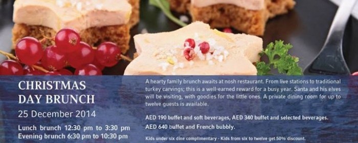 Christmas Day Brunch @ nosh Restaurant - Movenpick JLT Christmas Day Brunch @ nosh Restaurant - Movenpick JLT