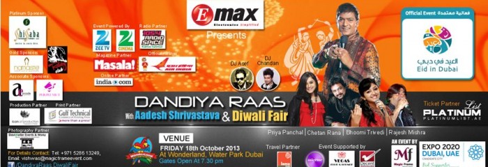 Come and celebrate "Dandiya Raas with Aadesh Shrivastava & Diwali Fair" it's A Magic Frame Event