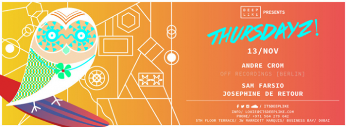 Deep Like presents Thursdayz! with Andre Crom