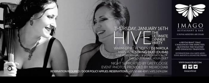 HIVE (Thursday, 16.01) | STRING DUO | FEMALE VIOLIN DUET | DJ NIKOLA