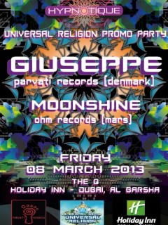 HYPNOTIQUE feat. Giuseppe (Parvati Records) Universal Religion Promo Party HYPNOTIQUE feat. Giuseppe (Parvati Records) Universal Religion Promo Party