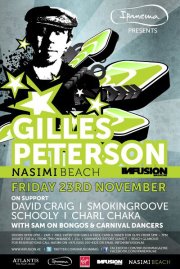 IPANEMA presents GILLES PETERSON @ NASIMI BEACH – Fri 23rd Nov