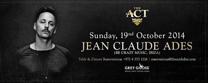 Jean Claude Ades at The ACT Dubai - Sunday 19th of October Jean Claude Ades at The ACT Dubai - Sunday 19th of October