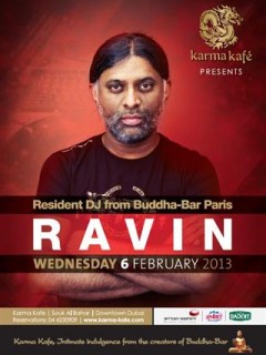 KARMA KAFE PRESENTS  The Legendary DJ  RAVIN