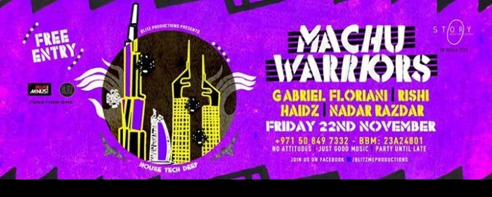 MACHU WARRIORS at Story Rooftop Lounge | Friday 6th Dec MACHU WARRIORS at Story Rooftop Lounge | Friday 6th Dec