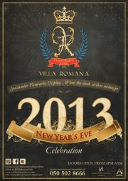 NYE 2013 Celebration at Villa Romana St. Tropez-Dubai NYE 2013 Celebration at Villa Romana St. Tropez-Dubai