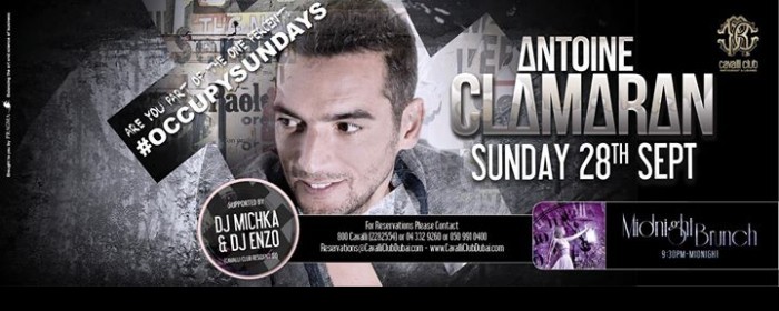 Occupy Sundays with Antoine Clamaran - 28th September Occupy Sundays with Antoine Clamaran - 28th September