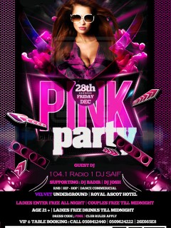 PINK PARTY | ELEGANTE FRIDAYS | VELVET UNDERGROUND
