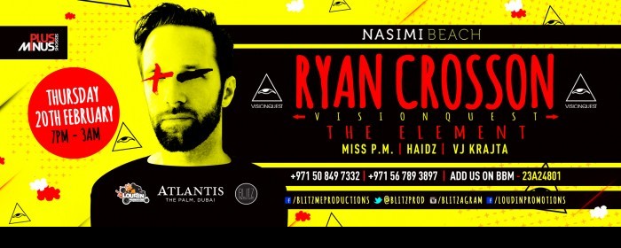 PLUS MINUS SESSIONS(THURSDAY EDITION) featuring Ryan Crosson Thurs 20th February @ Nasimi Beach