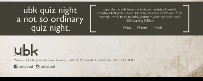 Quiz Night at ubk Quiz Night at ubk