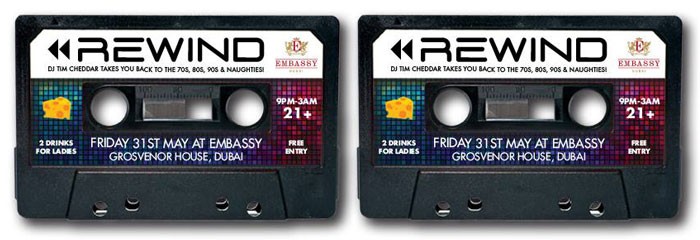 ◀◀ REWIND @ Embassy | 2 drinks for ladies | FREE entry ◀◀ REWIND @ Embassy | 2 drinks for ladies | FREE entry