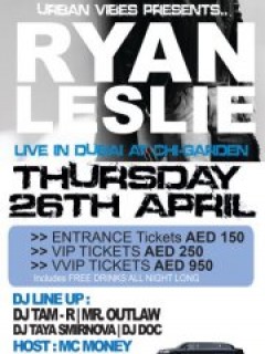 RYAN LESLIE live in DUBAI at CHI GARDEN RYAN LESLIE live in DUBAI at CHI GARDEN