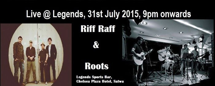Riff Raff & Roots Live @ Legends, Dubai
