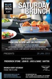 SATURDAY BRUNCH @ BLUE MARLIN IBIZA UAE