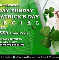 Sunday Funday St. Patrick's Day Special @ BOUDOIR with DJ Keza on 17 March
