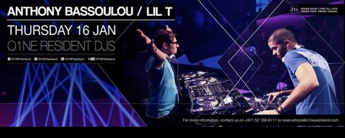 The Experiment with Dj Anthony Bassoulou & Lit T at O1NE Yas Island The Experiment with Dj Anthony Bassoulou & Lit T at O1NE Yas Island