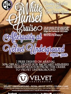 THE FACECARD WHITE SUNSET CRUISE AFTERPARTY @ VELVET UNDERGROUND