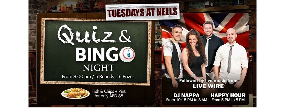 Tuesday Quiz and Bingo Night at Nells Tuesday Quiz and Bingo Night at Nells