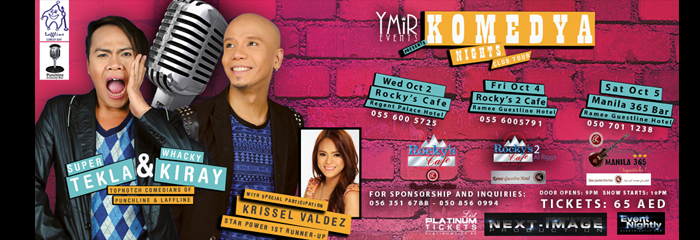 Ymir Events proudly presents Komedya Nights club tour with SUPER TEKLA and WHACKY KIRAY