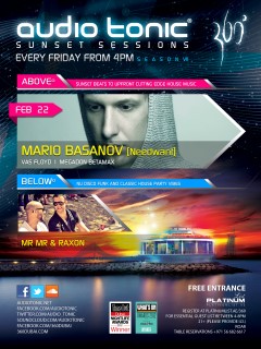 audio tonic ‘Sunset Sessions’ with MARIO BASANOV (Needwant) | ACOS COOLKAS Vas Floyd | Mr Mr & Raxon
