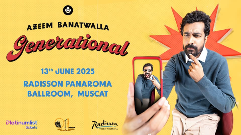 Azeem Banatwalla Stand up comedy in Muscat 2025 Oman