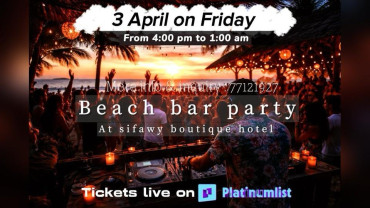Beach Bar Party at Sifawy Boutique Hotel, Muscat