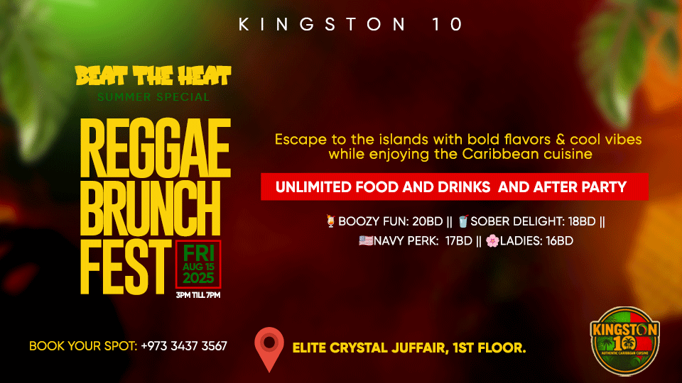 Beat the Heat Reggae Brunch Fest at Kingston 10, Bahrain