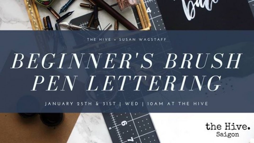 Beginner’s Brush Pen Lettering Workshop by Susan Wagstaff