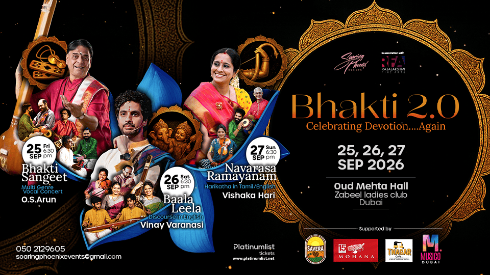 Bhakti 2.0 at Oud Mehta Theater in Dubai Bhakti 2.0 at Oud Mehta Theater in Dubai