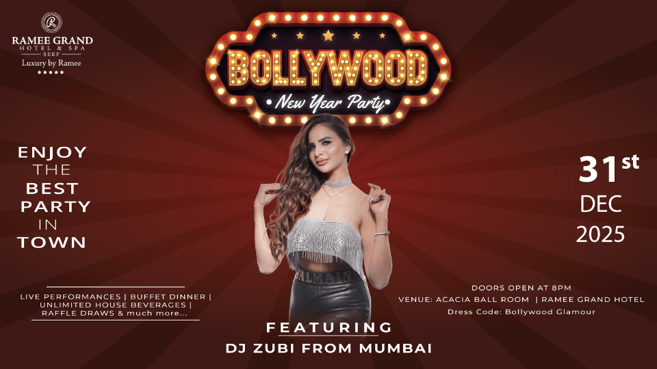 Biggest Bollywood New Year Party at Ramee Grand Hotel, Bahrain