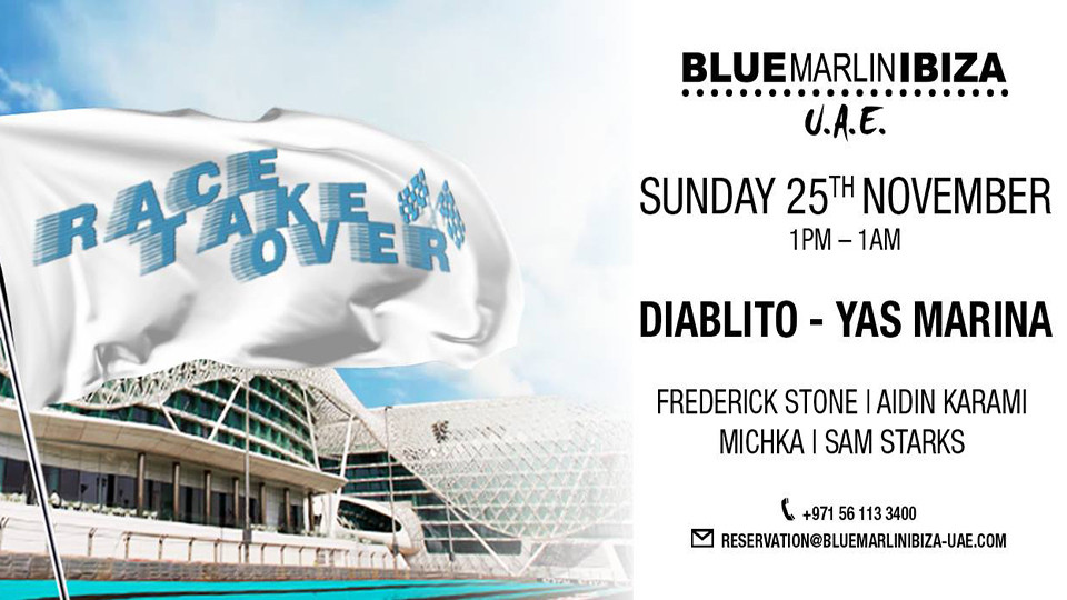 Blue Marlin Ibiza UAE Race Weekend Takeover