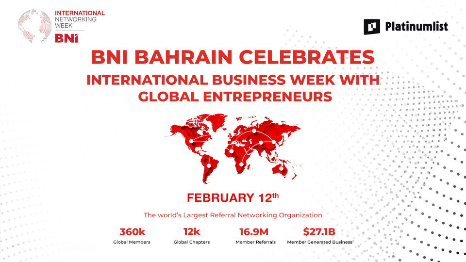 BNI Bahrain Celebrates International Networking Week with Global Entrepreneurs