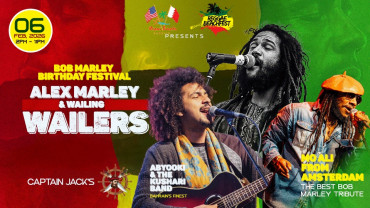 Bob Marley Birthday Festival: Alex Marley & Wailing Wailers at Captain Jack, Elite Seef Residence & Hotel, Bahrain
