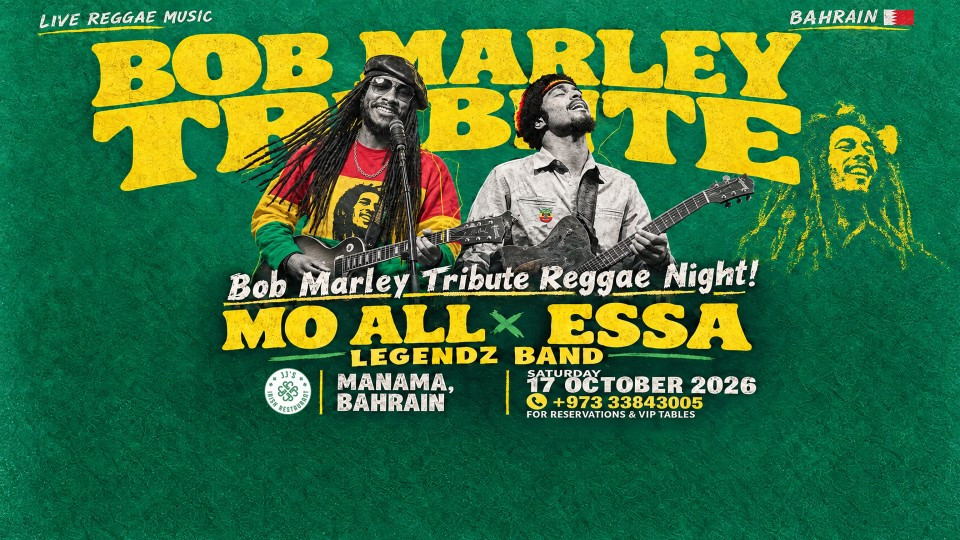 Bob Marley Tribute Reggae Night at JJ's Irish Restaurant, Bahrain