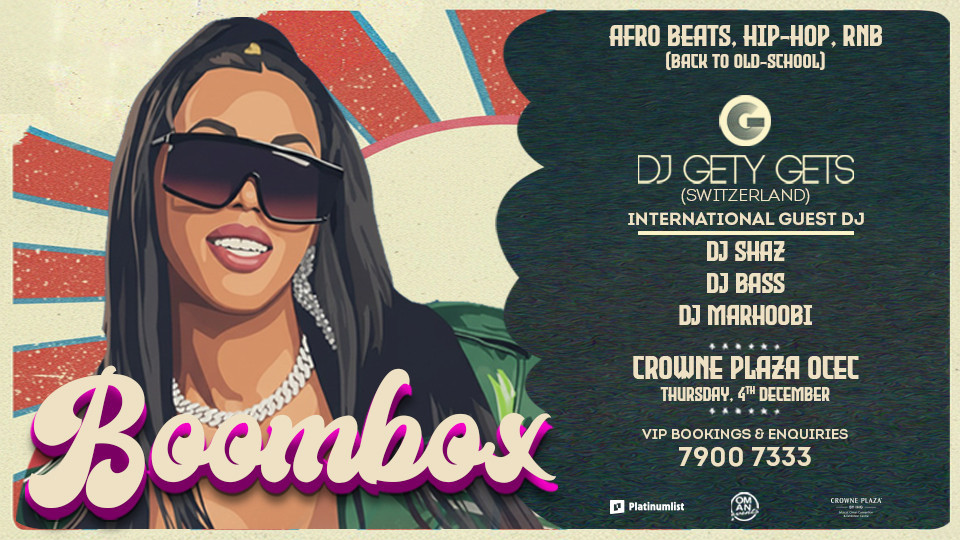 Boombox at Crowne Plaza OCEC Muscat