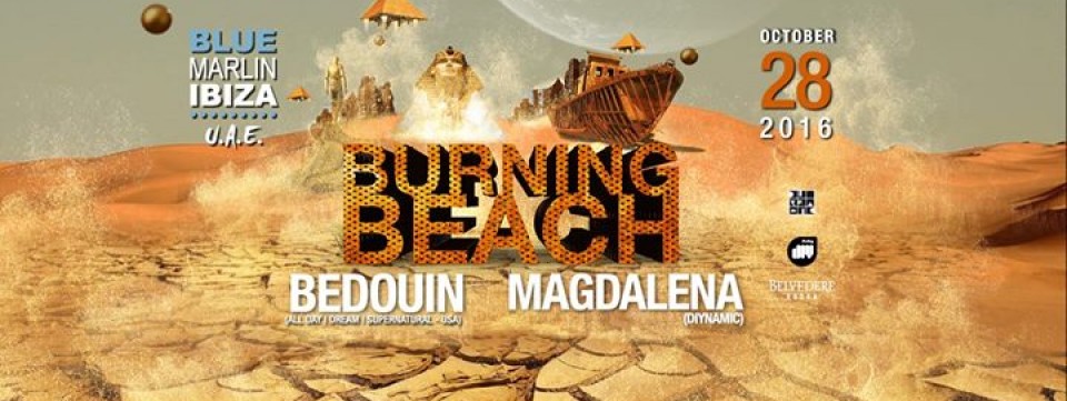 Burning Beach with Bedouin and Magdalena