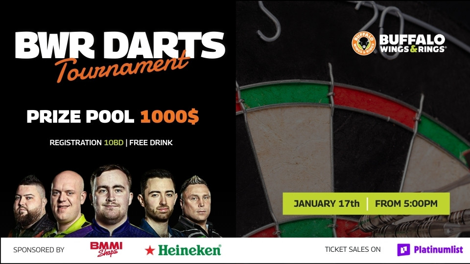 BWR Darts Tournament at Buffalo Wings & Rings, Bahrain