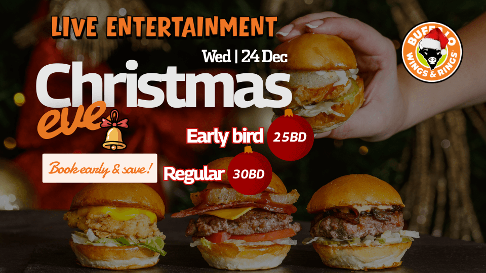Christmas Eve Celebration at Buffalo Wings & Rings, Bahrain 2025 Bahrain