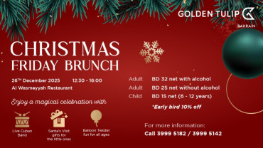 Christmas Friday Brunch at Golden Tulip, Bahrain Christmas Friday Brunch at Golden Tulip, Bahrain