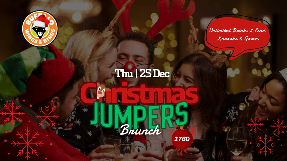 Christmas Jumpers Brunch  at Buffalo Wings & Rings, Bahrain