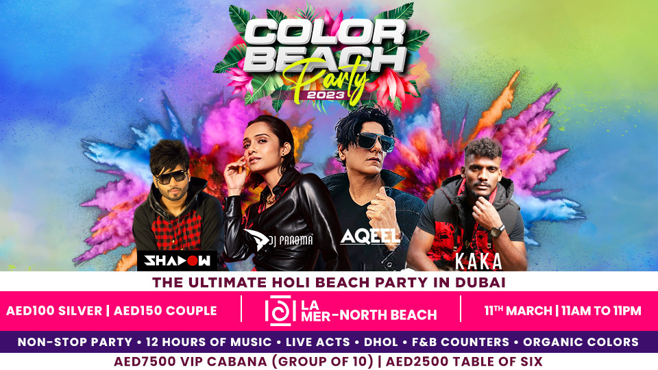 Color Beach Party in Dubai Tickets, 2023 Festival