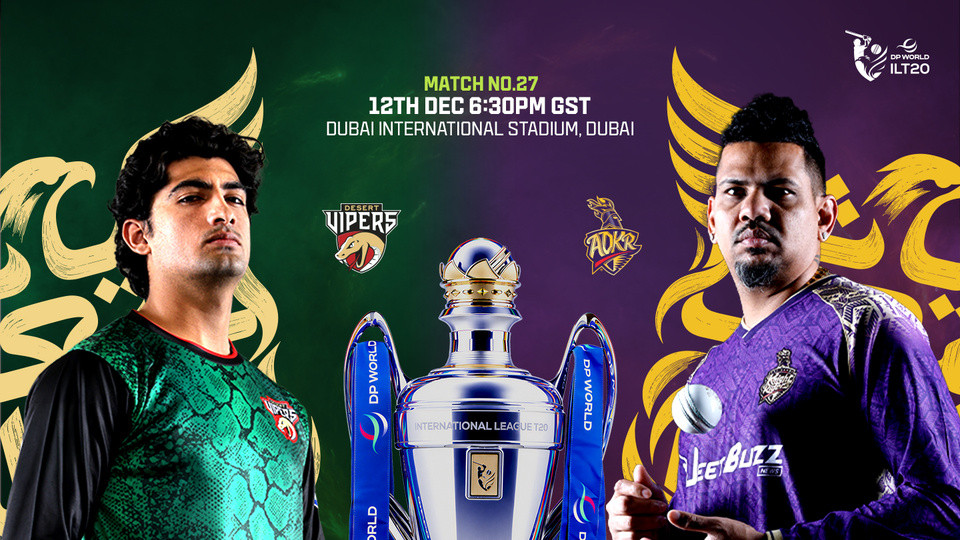 Desert Vipers vs AD Knight Riders in Dubai