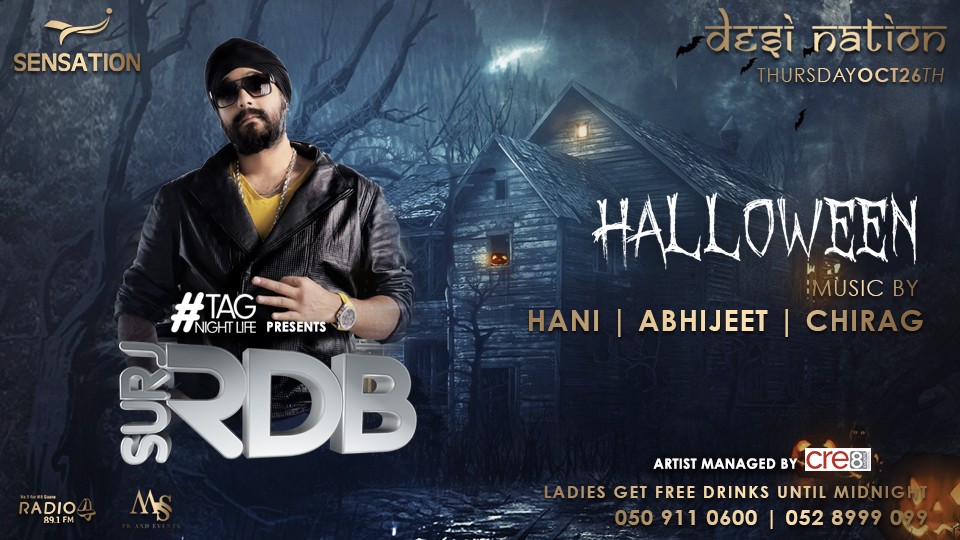 DesiNation Presents Halloween Party Feat. SURJ RDB at Sensation Club DesiNation Presents Halloween Party Feat. SURJ RDB at Sensation Club