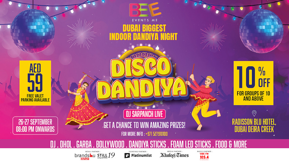 Disco Dandiya Night at Radisson Blu, Deira Creek in Dubai
