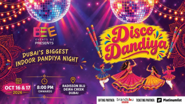 Disco Dandiya - saison 3 au Radisson Blu, Deira Creek à Dubaï Disco Dandiya - saison 3 au Radisson Blu, Deira Creek à Dubaï