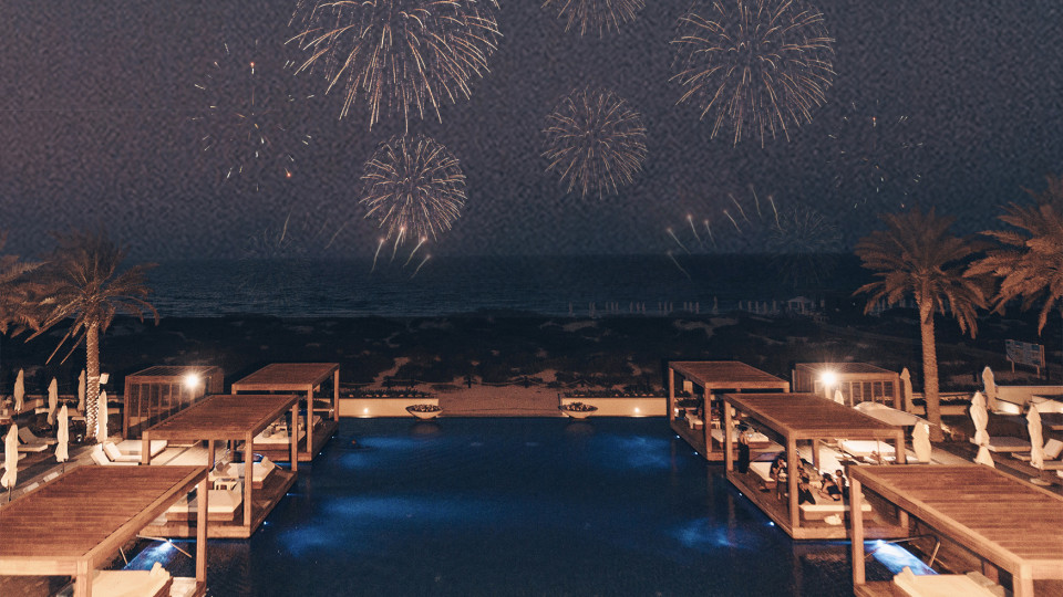 Fireworks at Saadiyat Beach Club