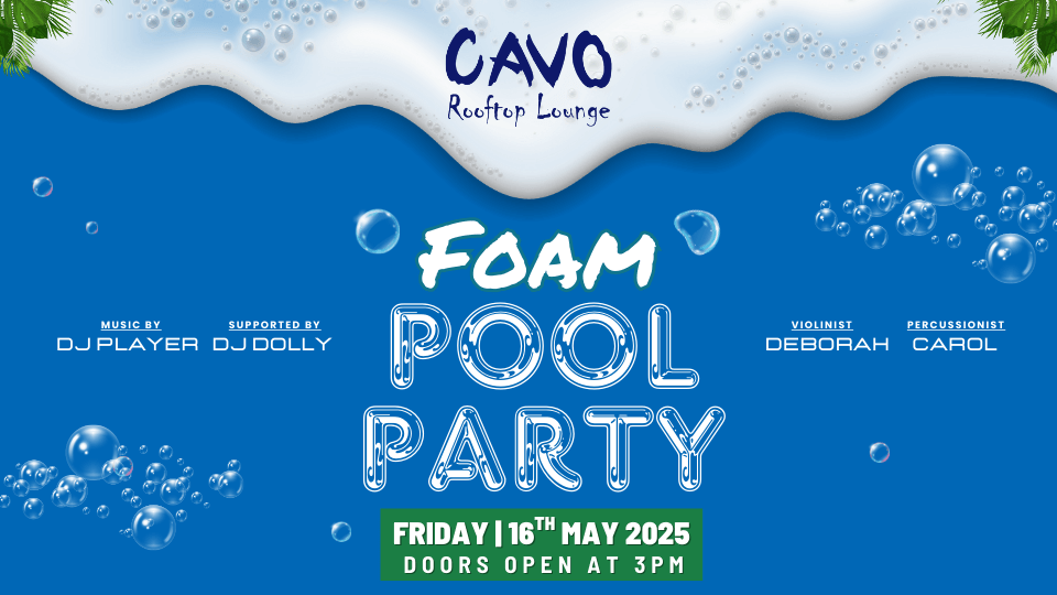 Foam Pool Party at Cavo Rooftop – Ramee Grand Hotel 2025 Bahrain
