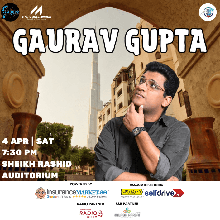 Gaurav Gupta Live in Dubai Tickets, 2026 Comedy Show - Platinumlist.net