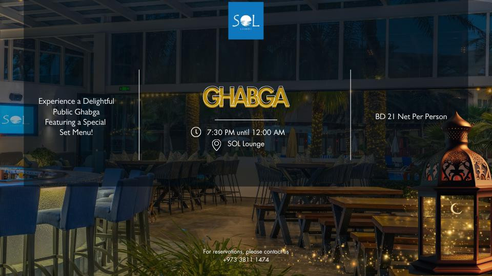 Ghabga at Sol Lounge, The Diplomat Radission Blu Hotel, Residence & Spa