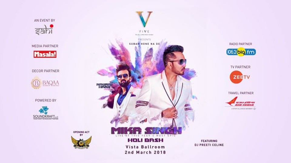 HOLI BASH - MIKA SINGH - at FIVE Palm Jumeirah Dubai HOLI BASH - MIKA SINGH - at FIVE Palm Jumeirah Dubai